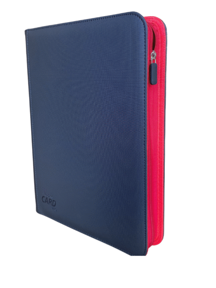 AGY Cards Deluxe Verzamelmap – Met Ritssluiting – Geschikt voor Pokemon – 360 Kaarten – 9 Pocket – Binder – Zwart met rode details