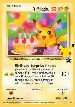 Birthday Pikachu – Pokemon GO